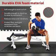 6pcs High Density EVA Foam Interlocking Exercise Mat Set, Black - Durable, Thick Gymnastics And Fitness Floor Protection, Suitable For Home Workout, Yoga, Body Training - Multicolor - View 8