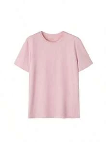 Christian Comfy Color Shirt - Bible Study, Catholic Gift - Inspiring Contemporary Faith Apparel-Women's T-Shirt, Comfortable Round Neck, Casual, Pure Cotton, Short Sleeves - 粉色 - 查看 2