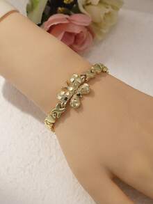 1 Set Perhiasan Fashion Berlapis Emas 14K dengan Dekorasi Kupu-kupu dan Bentuk Hati XOXO - Butterfly - View 5