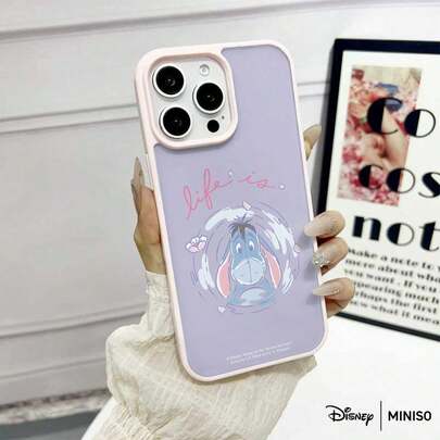Miniso 名创优品迪士尼屹耳“生活就是”紫色透明磁吸手机壳，小熊维尼手机壳，适用于iPhone 17/17 Pro/17 Pro Max/17 Air/16/15/14/13/12/11/X系列，iPhone 17 Pro Max手机壳，iPhone 17 Pro手机壳，iPhone 17手机壳，圣诞礼物，女朋友