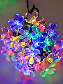 1件 1.5/3/6米 LED櫻花串燈 - 電池供電，適用於臥室牆面裝飾、戶外露營帳篷裝飾、婚禮桌面裝飾、女性生日派對裝飾、家居裝飾、戶外花園裝飾花卉串燈 - 電池款櫻花 - 查看 11