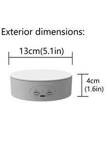 5.1 Inch/13cm Electric 360° Rotating Turntable, Adjustable Speed Electric Rotating Stand, 4kg/8.8lbs Load Capacity, Suitable For Panoramic Photography, Jewelry, Watches And 3D Models, Battery/USB Powered - View 9