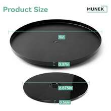 Metal Lazy Susan Organizer 9" Rotating Spice Rack Turntable Organizer Black 1 Tier Spinner Sge For Kitchen Countertop And Cabinet - màu đen - Xem 4