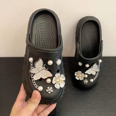 2026 Nuevas sandalias de plataforma gruesa de EVA para verano, sandalias cerradas cómodas y transpirables para mujer, zapatos de playa de doble uso