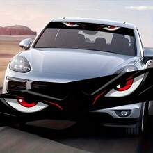 1pc Noticeable Car Windshield Eye Sticker, Scratch-Resistant, Fits All Models - Car Decal - A - View 5