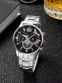 3PCS Juego de 3 Relojes para Hombre – Relojes de Estilo Empresarial Versátiles, ¡Perfectos para Regalar! - Multicolor - Ver 5