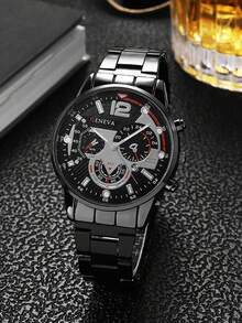 3PCS Juego de 3 Relojes para Hombre – Relojes de Estilo Empresarial Versátiles, ¡Perfectos para Regalar! - Multicolor - Ver 4