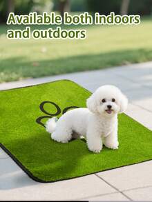 1 pieza Alfombra de césped artificial para mascotas, almohadilla de entrenamiento para cachorros/gatitos transpirable, absorbente, antideslizante y antifiltraciones - 46*61 cm - Ver 3