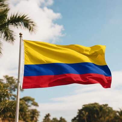 1 pieza Bandera nacional de Colombia de 90x150CM/3x5 pies, gran bandera de Colombia - Diseño de doble cara, adecuada para decoración de fiesta de Colombia, fiesta de fútbol de la Copa Mundial, bar, jardín, interior y exterior, celebración de vacaciones