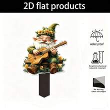 Estaca Encantadora para Jardim de Fadas, Decoração de Vaso de Plantas para Área Externa, Ornamento de Estaca de Solo Acrílico 2D Resistente à Água - A - Visão 8