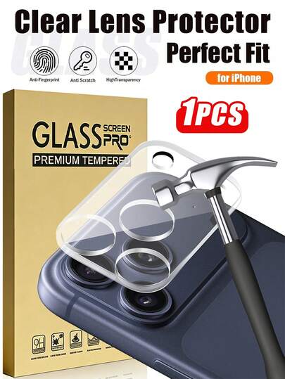 1片装 - 适用于 17 Pro Max的9H钢化玻璃摄像头镜头屏幕保护膜，防刮耐磨，兼容手机壳，高清透明，适用于 17 Pro/17 Air/17/16 Pro Max/16 Pro/16 Plus/16/15 Pro Max/15 Pro/15 Plus/15/14 Pro Max/13/12/11，手机配件，馈赠亲友的佳品