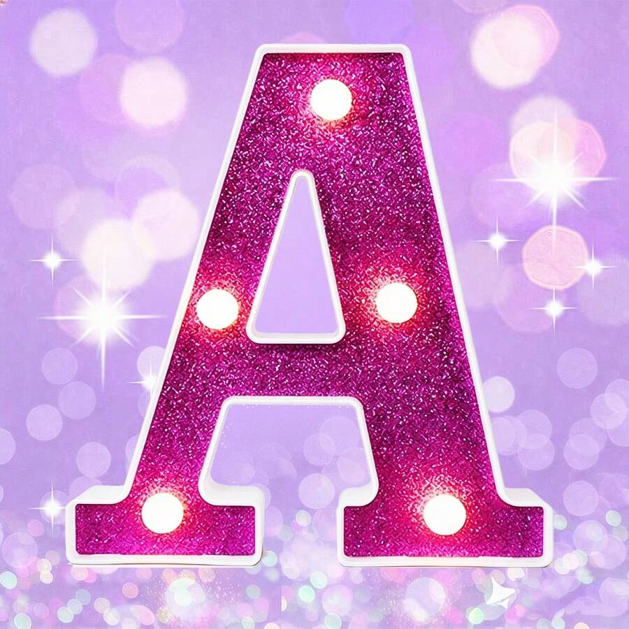 1 chiếc đèn chữ cái A-Z màu tím sáng tạo 6.3 inch, đèn hình chữ số, đèn chữ cái chạy bằng pin, đèn chữ cái trang trí nhà cửa, đèn ngủ hình chữ cái trang trí phòng ngủ, trang trí đám cưới, trang trí tiệc, trang trí sinh nhật, đèn chữ cái trang trí bàn làm việc, đèn trang trí ngày Valentine, đèn trang trí cảnh cầu hôn.