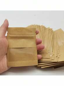 100入可重複使用硫酸紙密封袋，透明視窗設計，8.89x6.86 cm，適合硬幣收藏、珠寶收納、種子標本、派對小禮與樣品分類，防潮密封，易密封設計 - 查看 8
