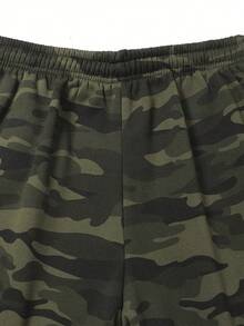 1 Set Pakaian Kamuflase Vintage Usang, Proses Pencucian Pudar Menciptakan Kembali Gaya Militer Klasik, Desain Jahitan Saku yang Detail - Hijau Tentara - View 4