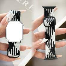 新款弹力编织豹纹表带，兼容 S10，适用于 Series 9-5、SE、Ultra 2，理想的节日礼物 - 38/40/41cm - 查看 11