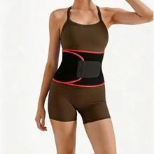 ARUNOW Waist Trainer For Women Lower Belly Fat, Waist Sweat Band For Women, Belly Band Sweat Belt, Stomach Wrap - Red - View 4