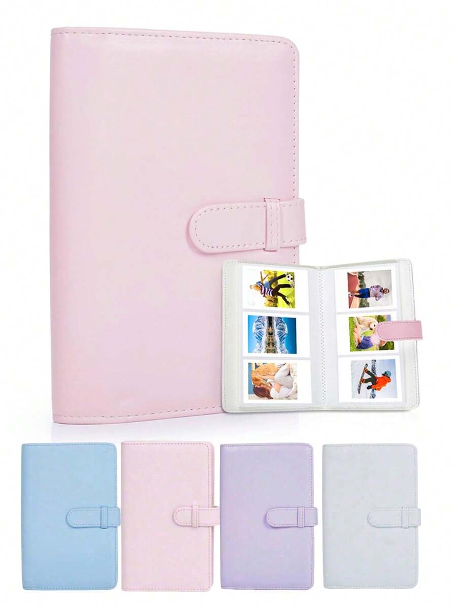 1 Album ảnh bằng da PU 108 tờ, kích thước 3 inch, phù hợp với các album mini 12/11/9/8/7 inch, lựa chọn tốt nhất để lưu giữ ảnh gia đình và ảnh kỷ niệm, album dùng để trân trọng những kỷ niệm. Không bao gồm máy ảnh. - nhiều màu - Xem 1