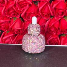 1pc/2pcs 30ml Exquisite Rhinestone Decorated Glass Essential Oil Bottle With Dropper, Refillable Cosmetic Packaging Bottle, Suitable For Storing And Gifting Essential Oils, Luxury Design, Travel Size Skincare Packaging, Creative Gift, Beach, Holiday, Back To School, Camping, Mini Perfume For Women And Men, Travel Accessories - Multicolor - View 19