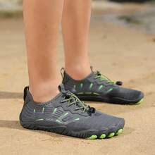 Water Shoes For Men Women, Non-Slip Comfortable With Drain Holes, Size 35-46, Perfect For Beach, Vacation, Creek Walking And Fishing - Dark Grey - View 2