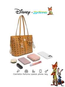 Túi đeo vai nữ cỡ lớn, tối giản, in hình Judy Hopps và Nick Wilde trong phim Zootopia, chính hãng Disney, phù hợp cho công sở và đi làm, đi chơi. - Nhiều màu - Xem 10