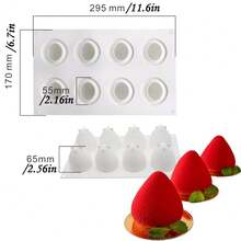 Reusable Silicone Fruit Cake Mold, Suitable For Baking Desserts, Jelly, Ice Cream, 3D Fruit Shaped Silicone Mold For Chocolate, Candy, Pastry, Truffle, Pudding, Jelly, Cheesecake, Mousse, Soap, Including Banana, Strawberry, Pear, Lemon, Mango, Raspberry, Orange, Peach, Coconut, Cocoa, Apple, Cashew, Cherry And More, Ideal For Christmas, Valentine's Day, Wedding Baking Tools - Multicolor - View 34