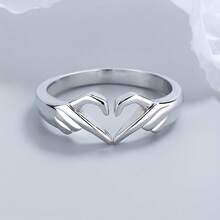 2pcs Creative Versatile Heart Rings - Random Color - 3D Openable Design - Minimalist Alloy Finger Rings - Unique Design Sense High-End Rings - Suitable For Gifting To Mothers And Loved Ones - Mother's Day Jewelry Rings - Multicolor - View 1