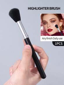 1 cọ tán phấn highlight cao cấp mềm mại, cọ má hồng tạo hiệu ứng chuyển màu tự nhiên, dụng cụ trang điểm đa năng, dụng cụ làm đẹp, quà tặng tuyệt vời. - Nhiều màu - Xem 4