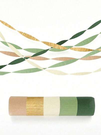 5 cuộn giấy crepe cầu vồng dài 82 feet dùng để trang trí, 5 cuộn giấy crepe màu xanh ô liu và kaki, giấy lụa màu xanh lá cây nhạt để trang trí, thích hợp để tự làm phông nền trang trí, thích hợp để trang trí bàn tiệc và các sự kiện kỷ niệm, phông nền tiệc tùng | Phong cách Bohemian | Tinh tế, trang trí đám cưới