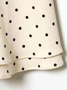 CAREE Women's V-Neck Polka Dot Spaghetti Strap Mini Dress, Double Ruffle Hem Fitted A-Line Slip Dress For Spring/Summer - Multicolor - View 7