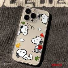 Miniso 名创优品史努比秋季透明TPU手机壳，适用于iPhone 17/17 Pro/17 Pro Max/17 Air/16/15/14/13/12/11/X系列，iPhone 17 Pro Max手机壳，iPhone 17 Pro手机壳，iPhone 17手机壳，圣诞礼物，送给女朋友 - 無色 - 查看 4