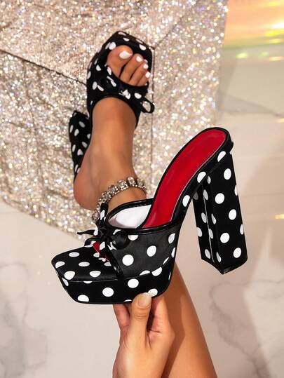 Women's High Heel Thick Platform Chunky Heel Fashion Square Toe Black Butterfly Decor Transparent Luxurious Party Stiletto High Heel Sandals, Suitable For Going Out