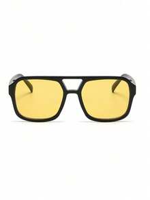 1pc Fashionable Pilot Style Fashion Glasses. Beach Accessory. Suitable For Women's Daily Wear. Suitable For Women's Casual And Business Attire In Autumn/Winter. A Gift For Summer Beach Vacation, Outdoor Activities And Travel. Suitable For Summer Beach Vacation. - Multicolor - View 3