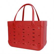 Red Sedona Large Flexible Laundry Tote, Waterproof Reusable Washable Carry Bag, 18x8.75x13 Inches Multi-Use Storage For Home & Dorm - Sedona Đỏ - Xem 8