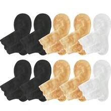 1/5/10 Pairs Women Lolita Style Invisible Lace Thin Non-Slip Shallow Mouth Transparent Maple Leaf Pattern Socks - Multicolor - View 9
