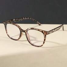 1pc Women's Plastic Frame Square Large Transparent Street Style Fashion Eyeglasses Accessory - Multicolor - View 6
