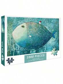Bộ ghép hình 1000 mảnh dành cho người lớn, dễ thương và thư giãn, độ khó cao, giúp giảm căng thẳng, món quà hoàn hảo cho sinh nhật/Giáng sinh/Lễ Phục sinh. - Nhiều màu - Xem 14