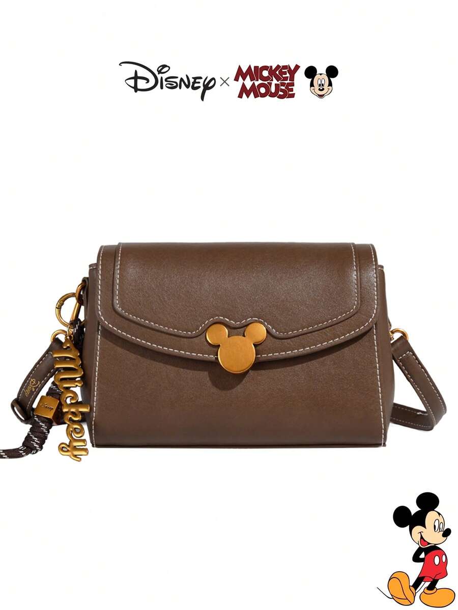 Disney 女士新款复古米奇老鼠高端迷你方包 - 通勤、单肩、斜挎皆宜，尽显奢华小众风格