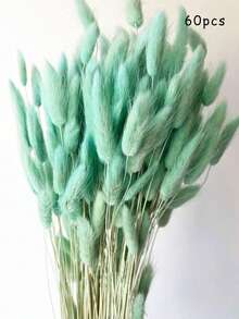 60/120/240 Pieces, Bohemian Style Artificial Flower Arrangement - Rabbit Tail Pampas Grass - Multi-Color, Dandelion Flowers - For Home, Wedding, Office, Cafe Decoration - Valentine's Day And Mother's Day Gift - Sky Blue - View 7