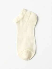 5 Pairs Women's Summer Ultra-Thin Cotton Mesh Ankle Socks, Lightweight Breathable Comfortable Short Socks For Daily Wear - Multicolor - View 3