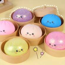 Creative Stress Relief Bun Squeeze Toy, Realistic Bun Squishy Slow Rebound Stress Relief Toy - Multicolor - View 7