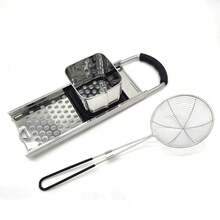 1 Set Stainless Steel Spaetzle Maker | Manual Pasta Maker, Egg Noodle Maker, Cheese Grater, Vegetable Slicer, Potato Masher And Slicer, With Comfortable Handle, Multi-Function Dough Cutter - Multicolor - View 9