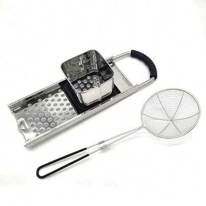 1 Set Stainless Steel Spaetzle Maker | Manual Pasta Maker, Egg Noodle Maker, Cheese Grater, Vegetable Slicer, Potato Masher And Slicer, With Comfortable Handle, Multi-Function Dough Cutter