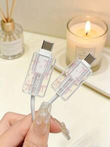 Ống bảo vệ cáp dữ liệu in hình nơ hồng, chống hư hại, vỏ bảo vệ tránh gãy vỡ, phù hợp với nhiều loại sạc, món quà tuyệt vời cho bạn bè, gia đình, Ngày của Mẹ, mùa tựu trường, phụ kiện sạc, vật dụng cần thiết cho văn phòng. - Nhiều màu - Xem 11