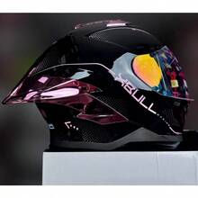"Casco para Moto Xbull Quantum Mujer – Diseño Negro/Rosa Brillo, Ideal para Dama" - Negro/Rosa1 - Ver 7