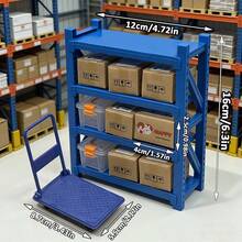 Exquisite Mini Warehouse Decor Set! Perfect Combination Of Mini Shelves, Mini Boxes, Mini Storage Containers And Mini Trolley, Ideal For Decorating Mini Rooms, Warehouse Scenes, Mini Gardens And Desktops - one-size - View 4