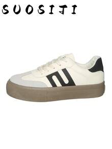 New Women Anti-Slip Flat Casual Shoes - Black and White - View 7