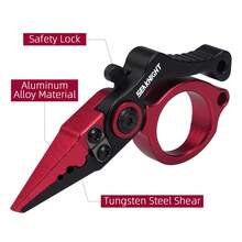 SeaKnight Mini Fishing Pliers, Multi Functional Locking Aluminum Alloy Pliers - Wire Clipper, Loop Pliers, 28g/0.99oz, Available In Three Colors - Black - View 6
