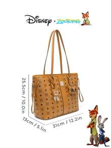 Túi đeo vai nữ cỡ lớn, tối giản, in hình Judy Hopps và Nick Wilde trong phim Zootopia, chính hãng Disney, phù hợp cho công sở và đi làm, đi chơi. - Nhiều màu - Xem 9