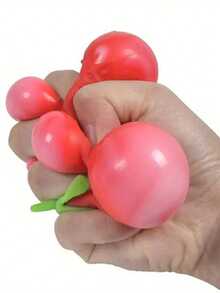1pc Extra Large Strawberry Squeeze Toy, Soft & Realistic Stress Relief Ball, Creative Decompression Tool - Multicolor - View 6