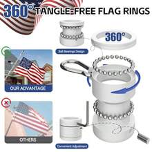 5 FT Flag Pole Kit And Amen Flag 3x5ft Wit Pole Kit  Ouide Eavy Duty Flag Pole 5FT Wit 3x5ft Amen Flag Stains Steel Aluminum Multi-Ition Flag Pole Wit  Older Silver - As Pic - View 3